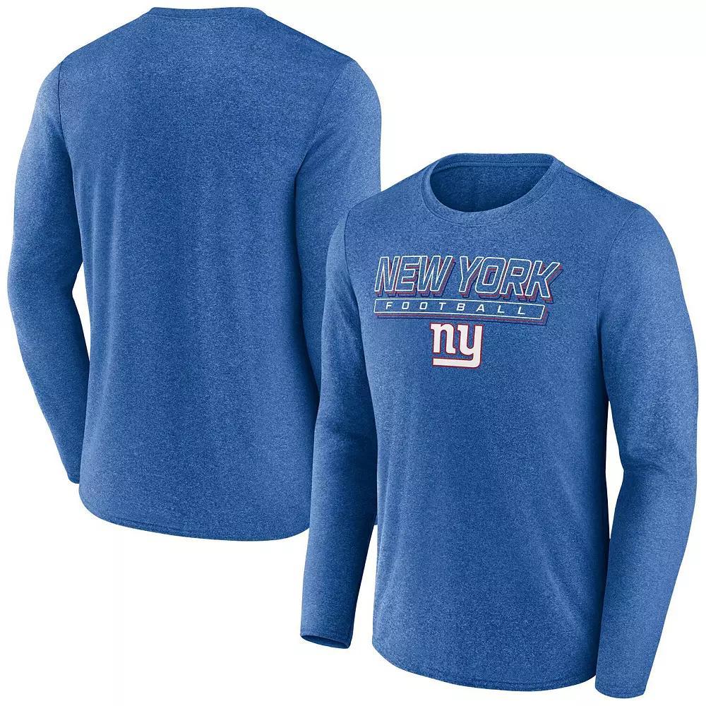 Men's Fanatics  Heather Royal New York Giants Fundamentals Long Sleeve T-Shirt, Size: 3XL, Blue Product Image