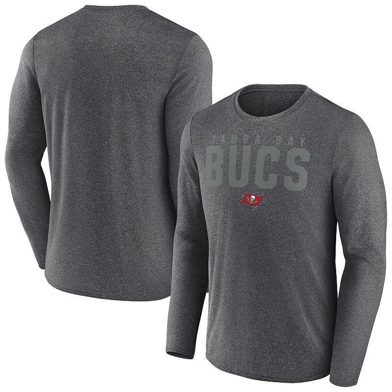 Men's Fanatics  Heather Charcoal Atlanta Falcons Blackout Lateral Long Sleeve T-Shirt, Size: 2XL Product Image