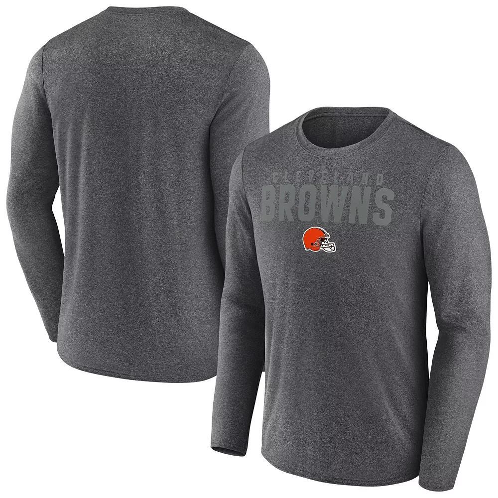 Men's Fanatics  Heather Charcoal Pittsburgh Steelers Blackout Long Sleeve T-Shirt, Size: Medium Product Image