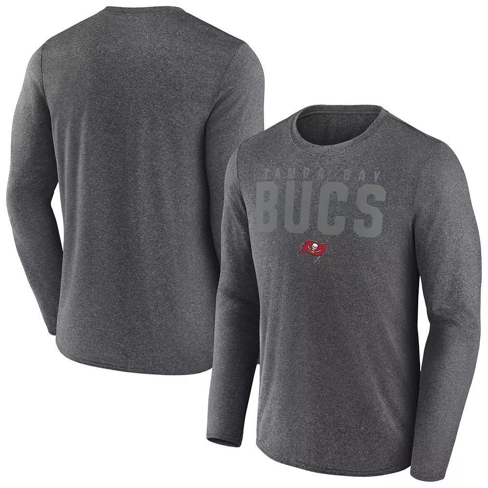 Men's Fanatics  Heather Charcoal Atlanta Falcons Blackout Lateral Long Sleeve T-Shirt, Size: 2XL Product Image