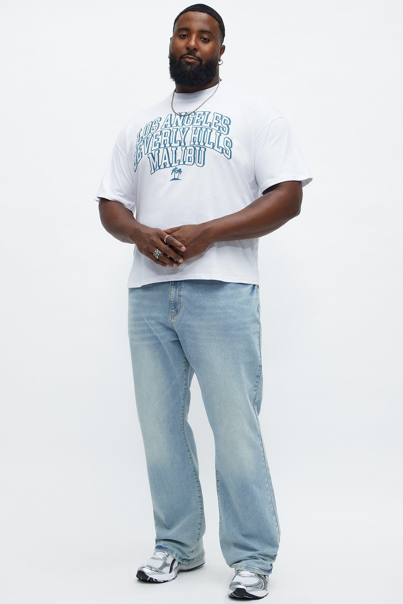 Stacked Slim Flare Lowkey I'm Vibing Jeans - Light Blue Wash Product Image
