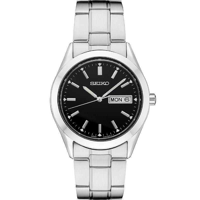 Seiko Mens Essential Two-Tone Titanium Green Dial Watch - SUR377 Gold Silver Product Image