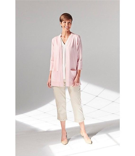 Jones New York Moss Crepe Pleat-Front V-Neck Sleeveless Shell Product Image
