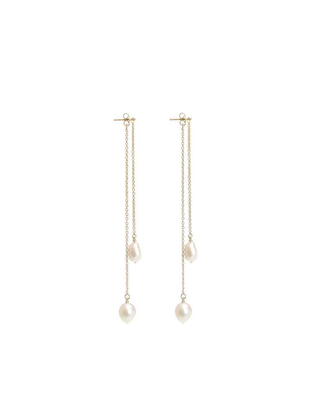 pearl-drop chain earrings Product Image