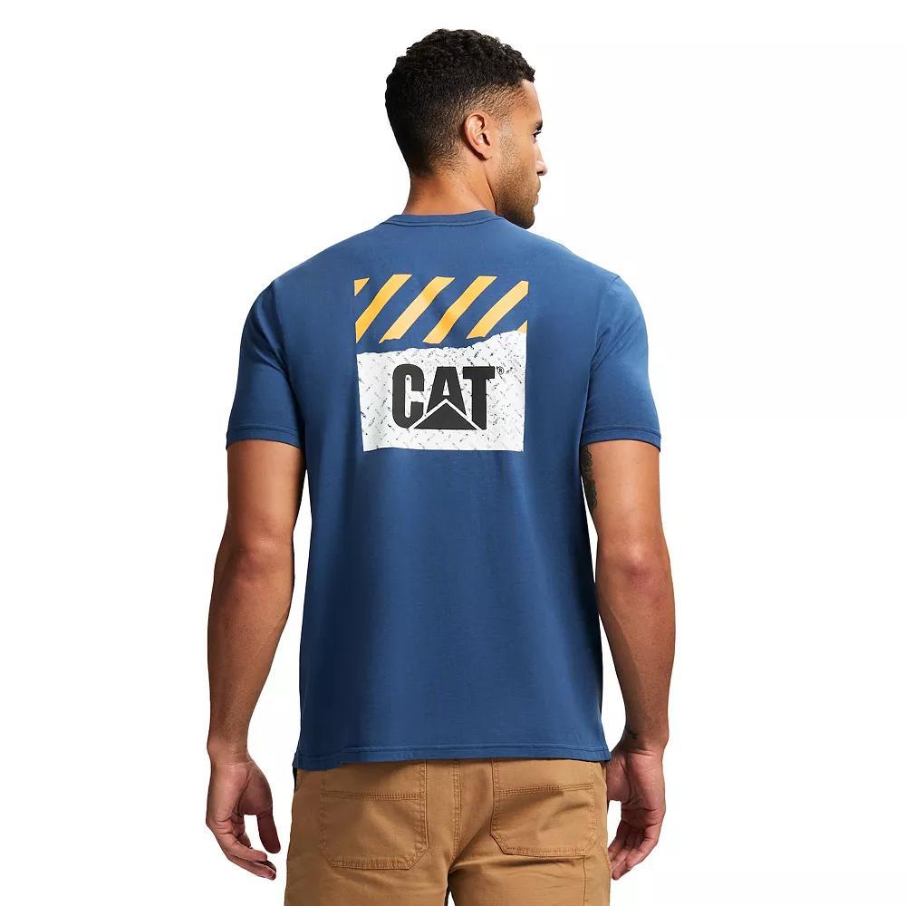 Men's Caterpillar Cat Heavyweight Back Graphic Logo Tee, Size: Medium, Twilight Product Image