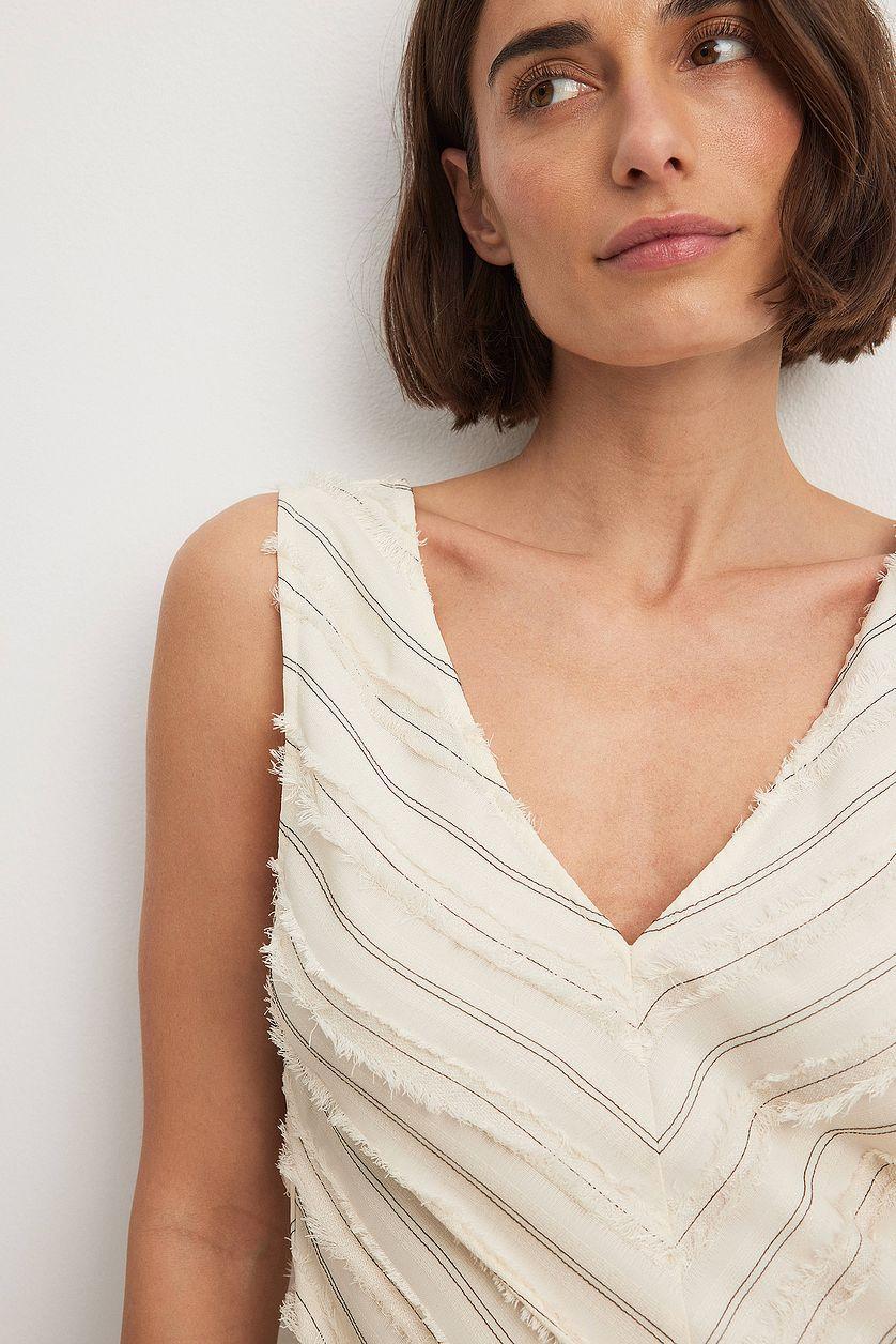 Fringed Sleeveless Maxi Dress Product Image