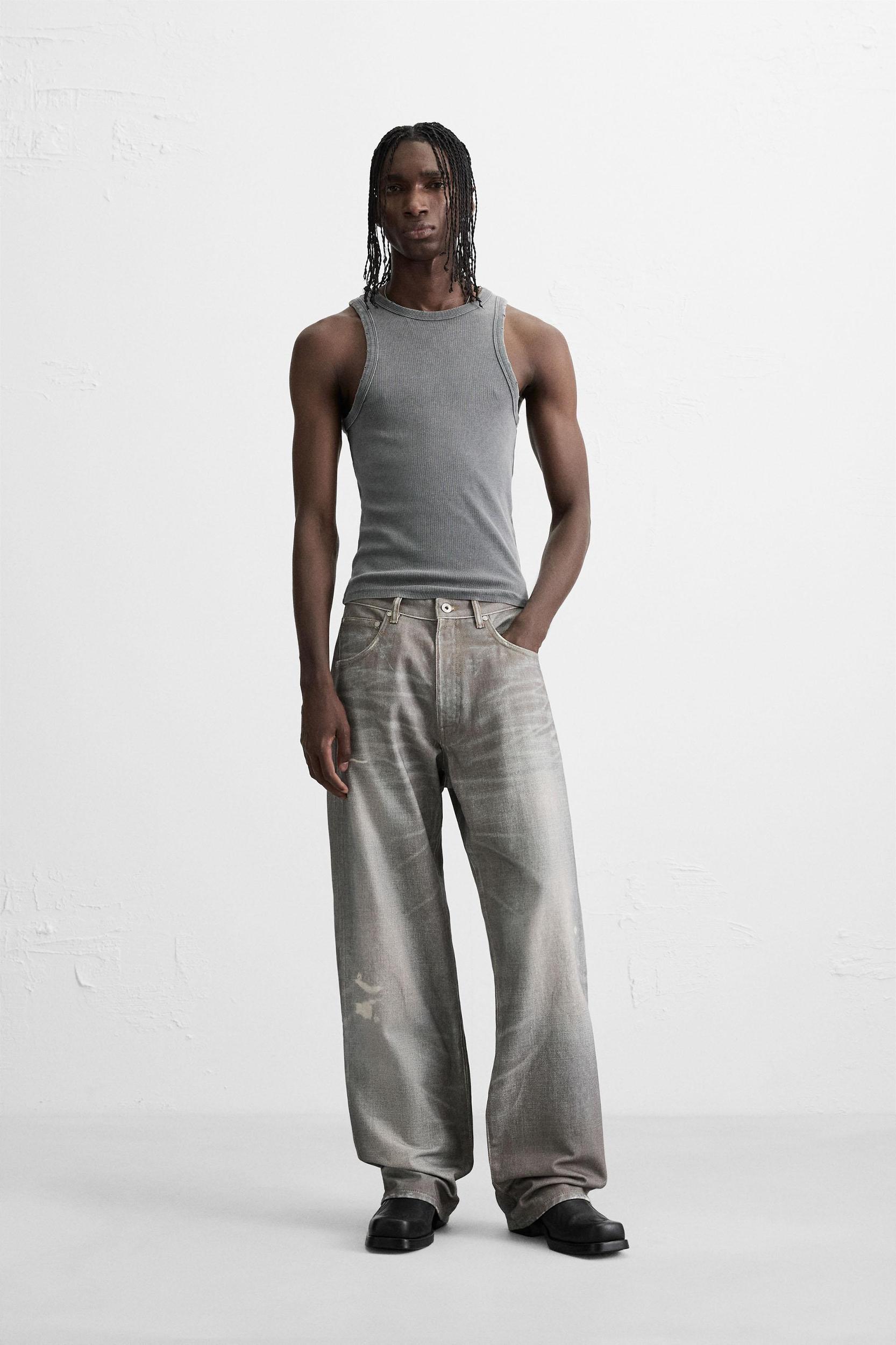 PRINTED BAGGY FIT JEANS Product Image