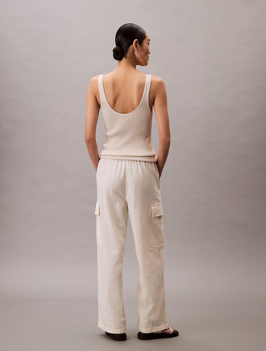 Linen Blend Cargo Pants Product Image