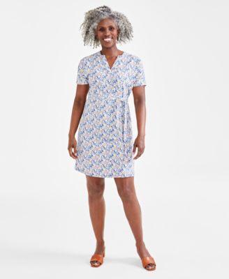 Style & Co Womens Printed Knit Dress, Created for Macys Product Image