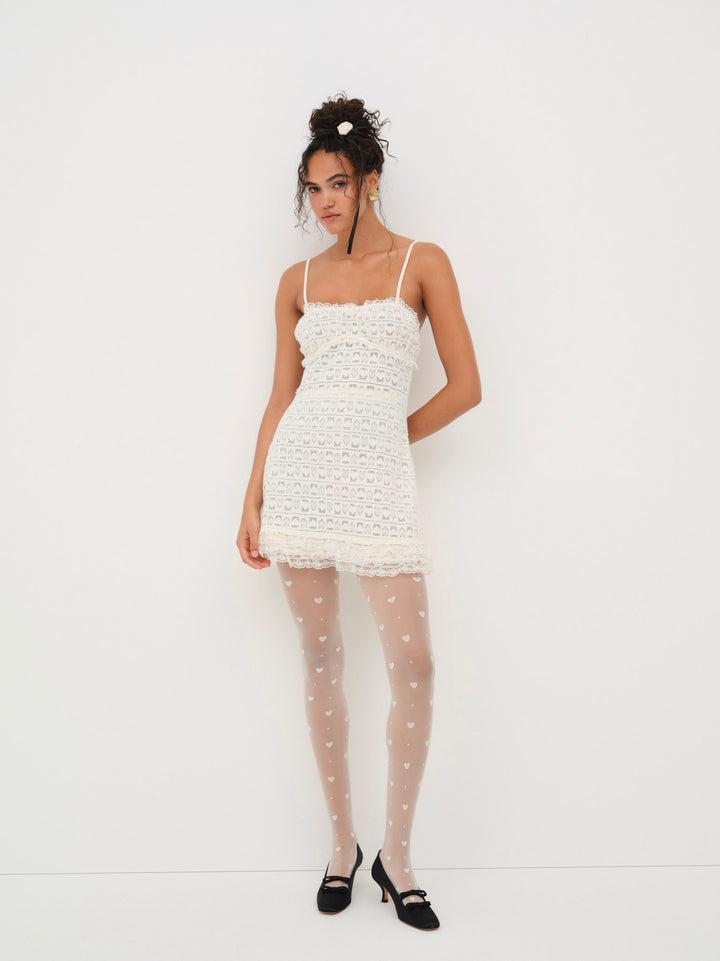 Reba Slip Dress — White Product Image