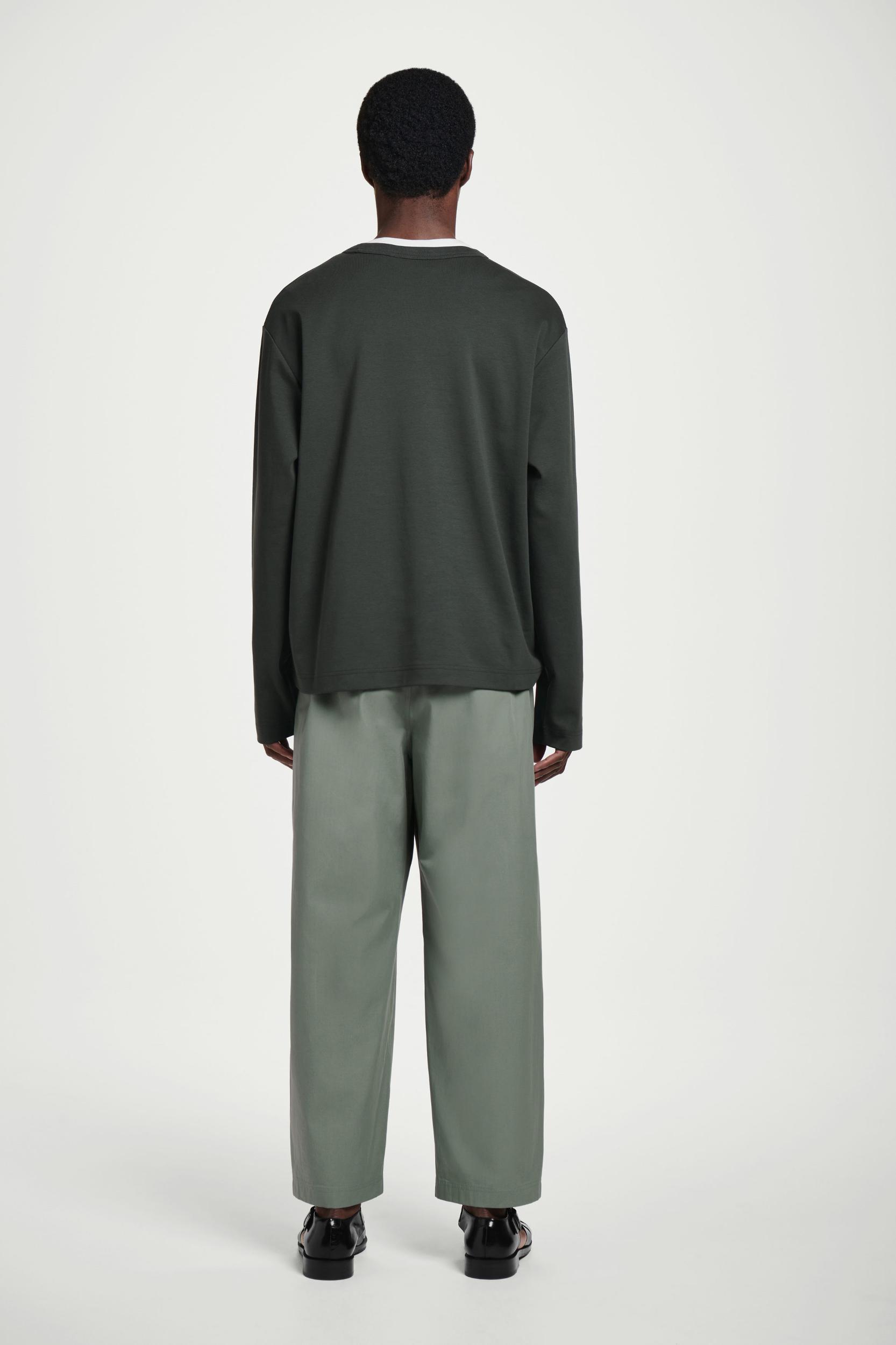 CROPPED ELASTICATED WIDE-LEG PANTS Product Image
