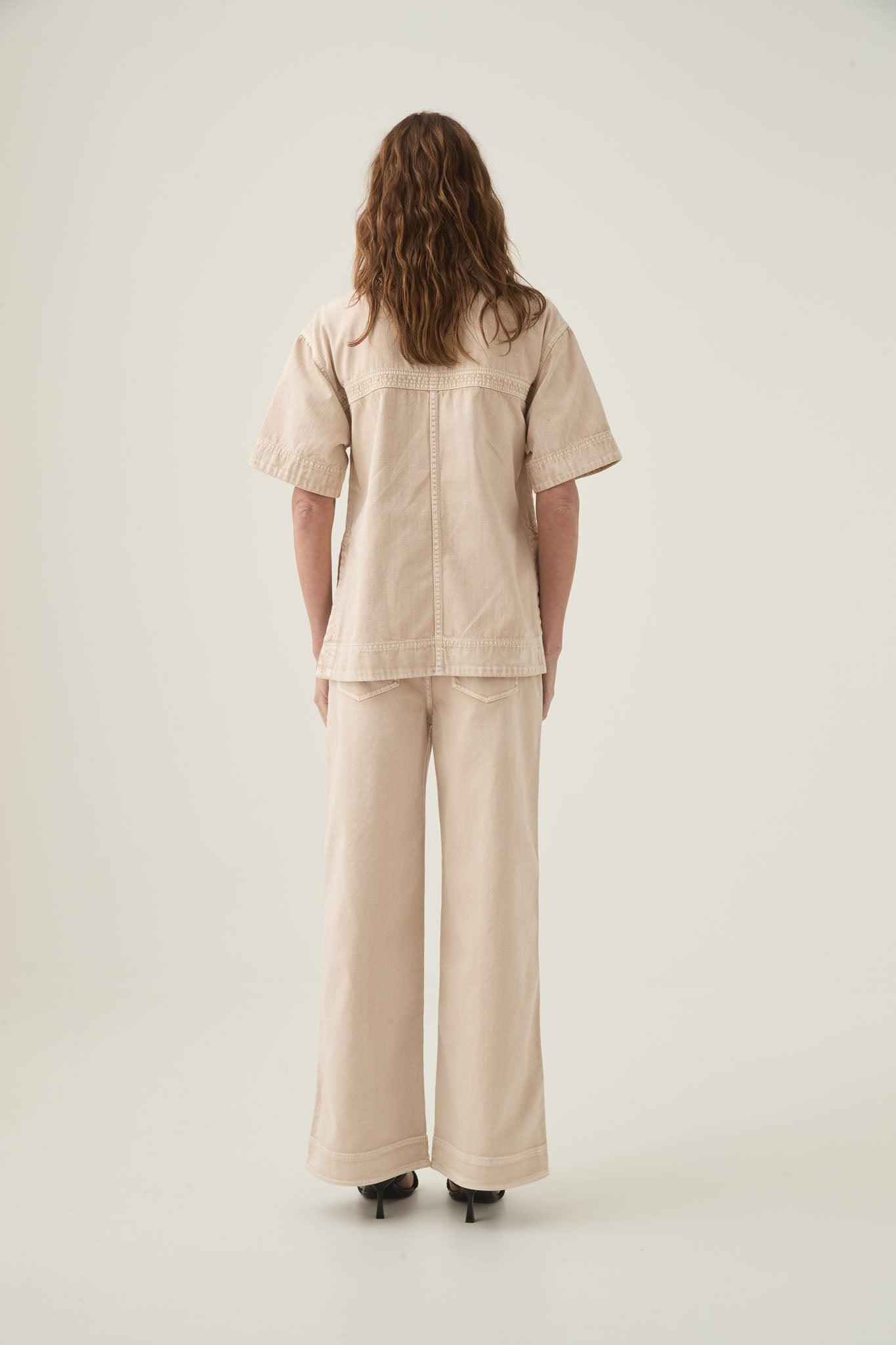 Kya Contrast Wide Leg Jeans Product Image