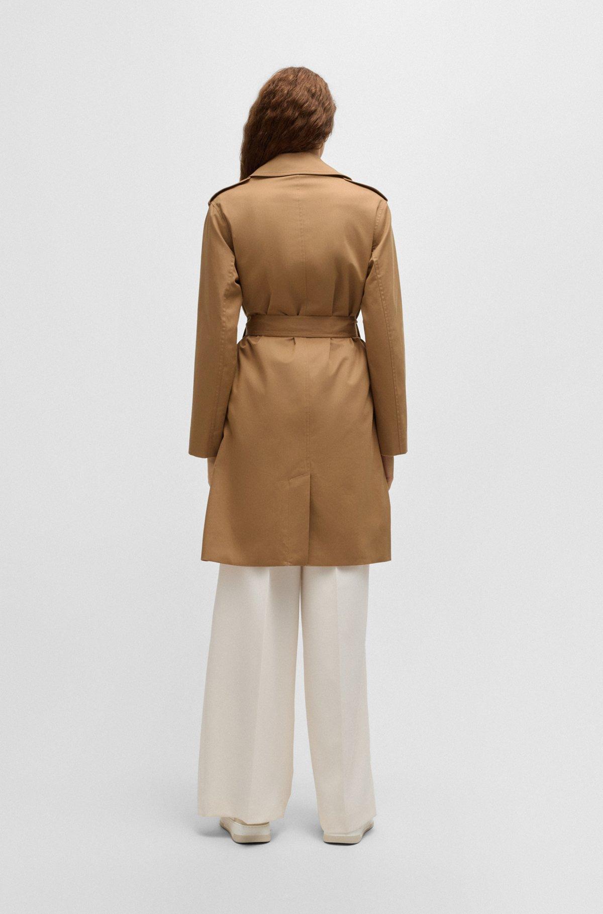 Water-repellent trench coat in stretch-cotton gabardine Product Image