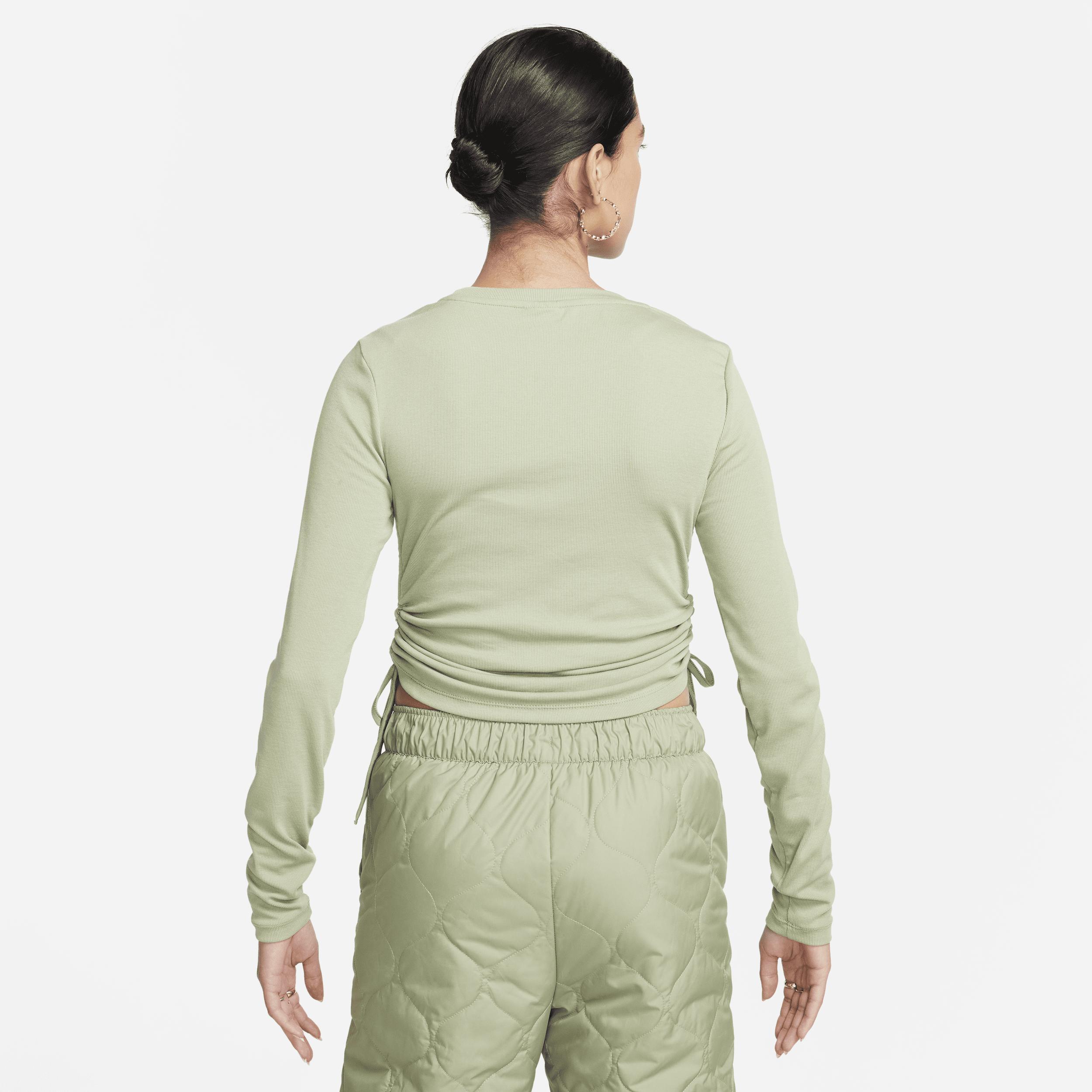 Nike Sportswear Essential Women's Ribbed Long-Sleeve Mod Crop Top Product Image