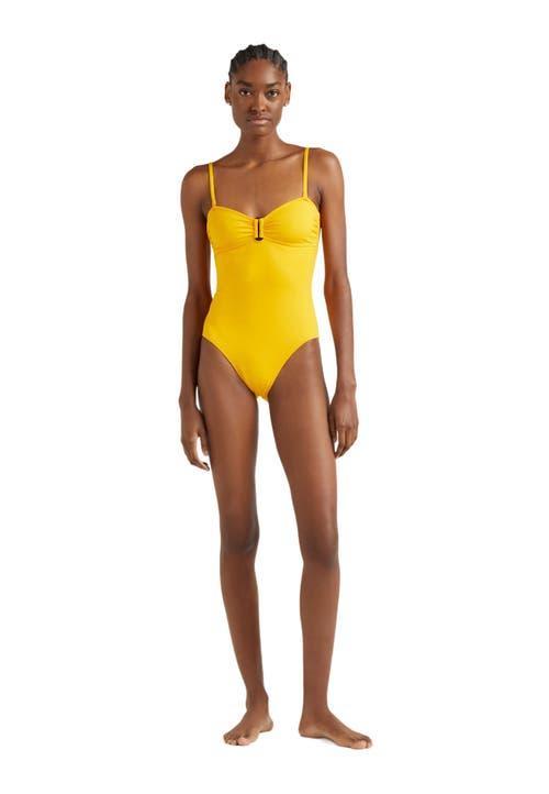 Solid Sculpt Bandeau One-Piece Swimsuit Product Image