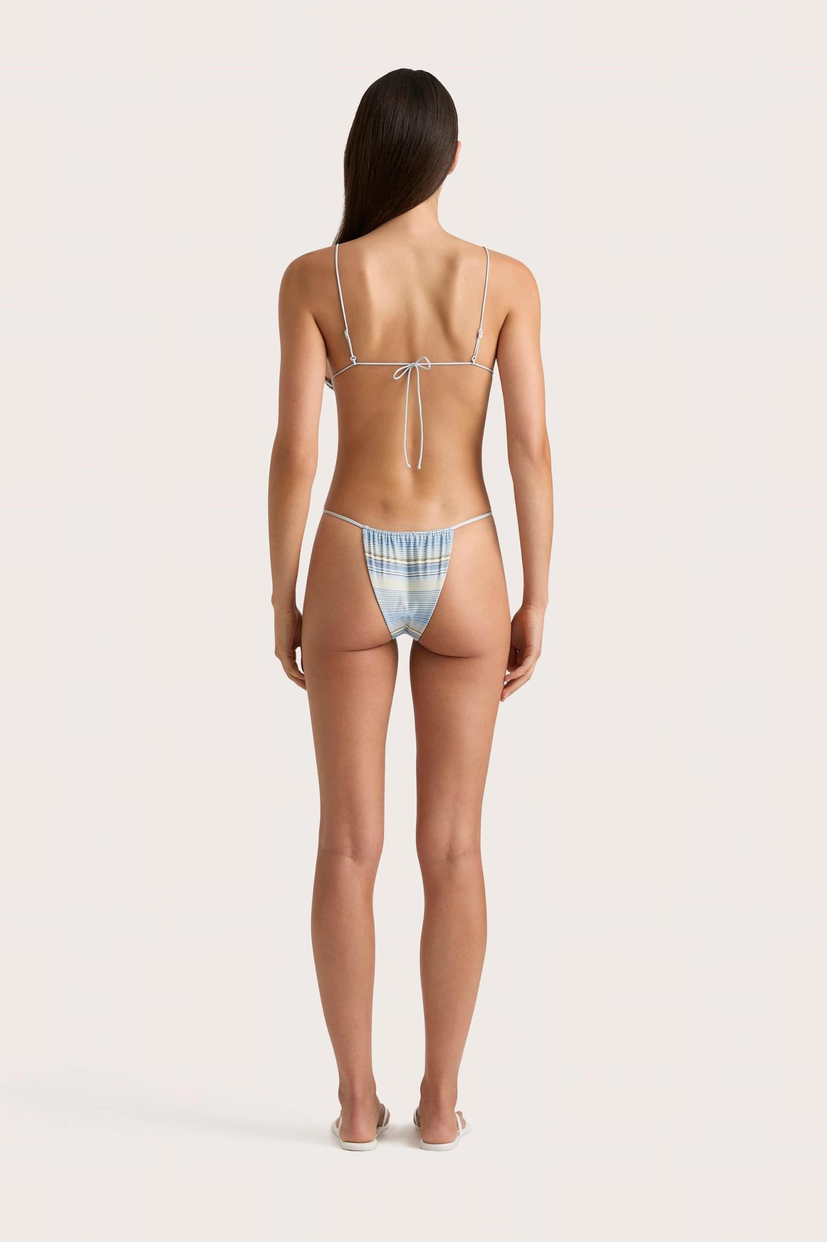 Elea Bikini Top Futura Stripe Sky Blue - Final Sale Product Image