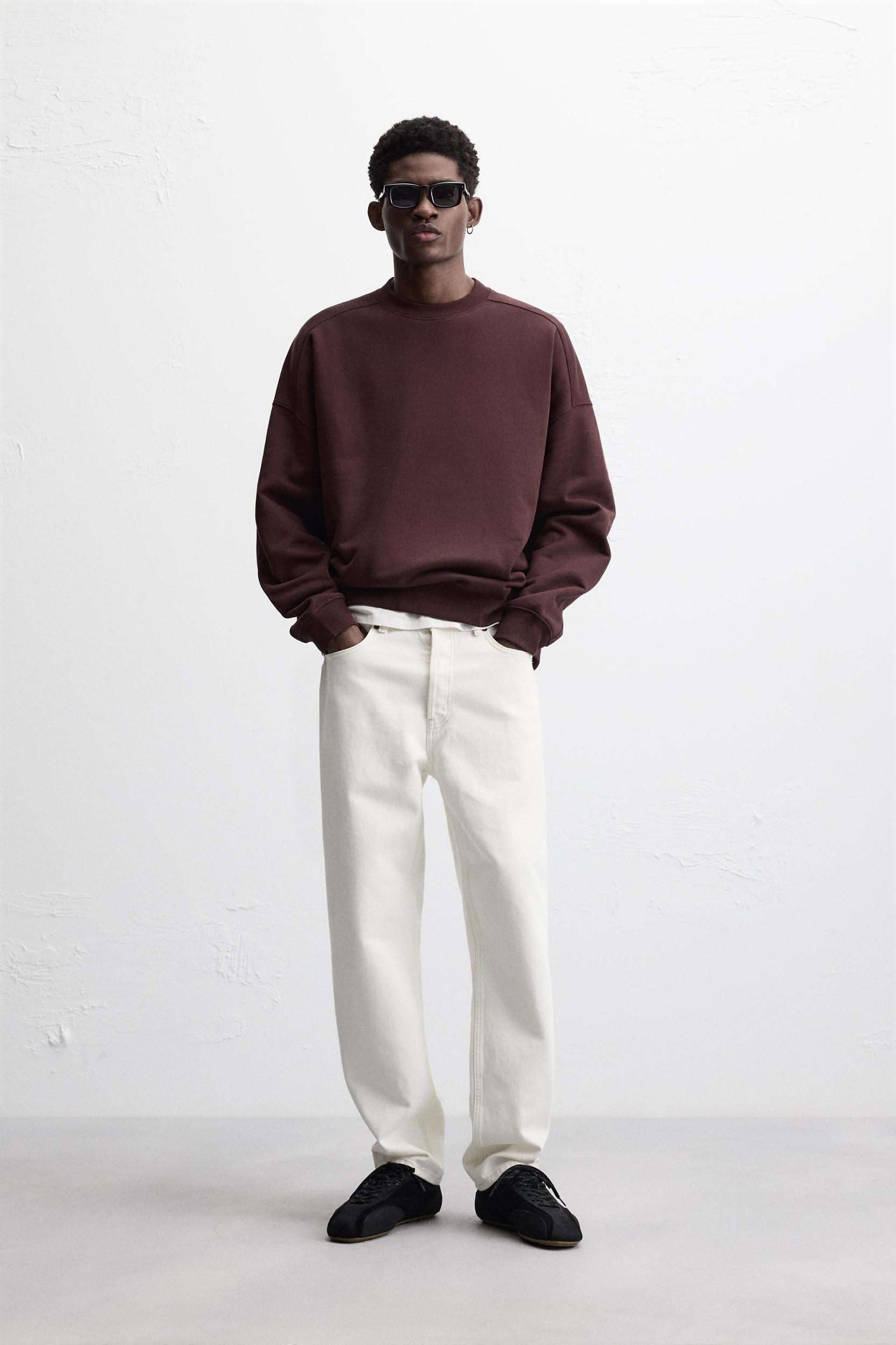 BOXY FIT CREW NECK SWEATSHIRT Product Image