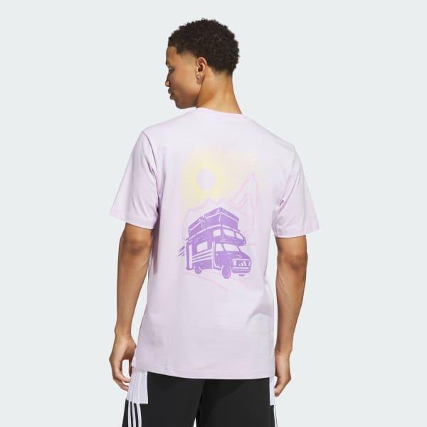 adidas Jet Set Camper Graphic Tee White 3XL Mens Product Image