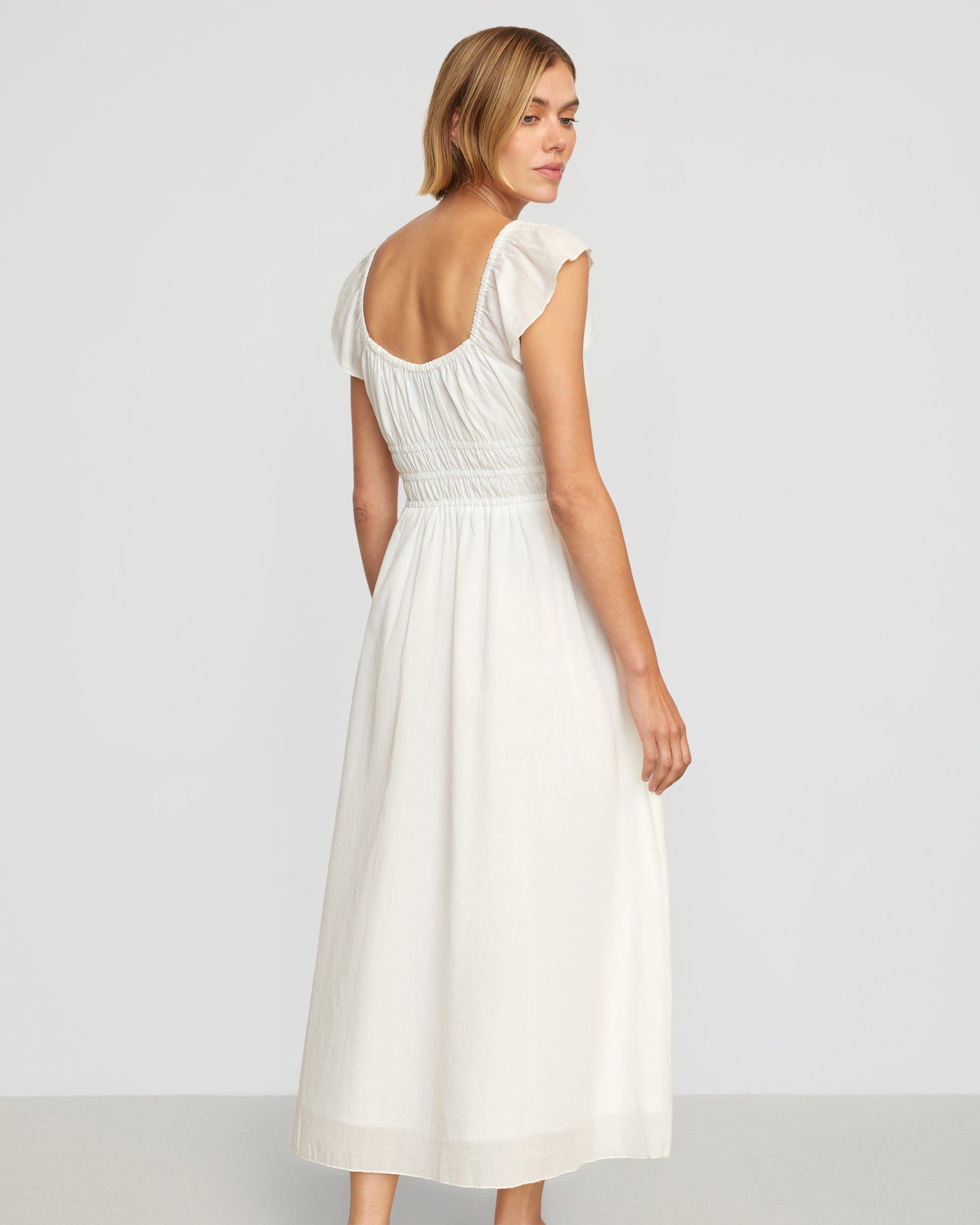 Mirae Shirred Flutter-Sleeve Dress Product Image