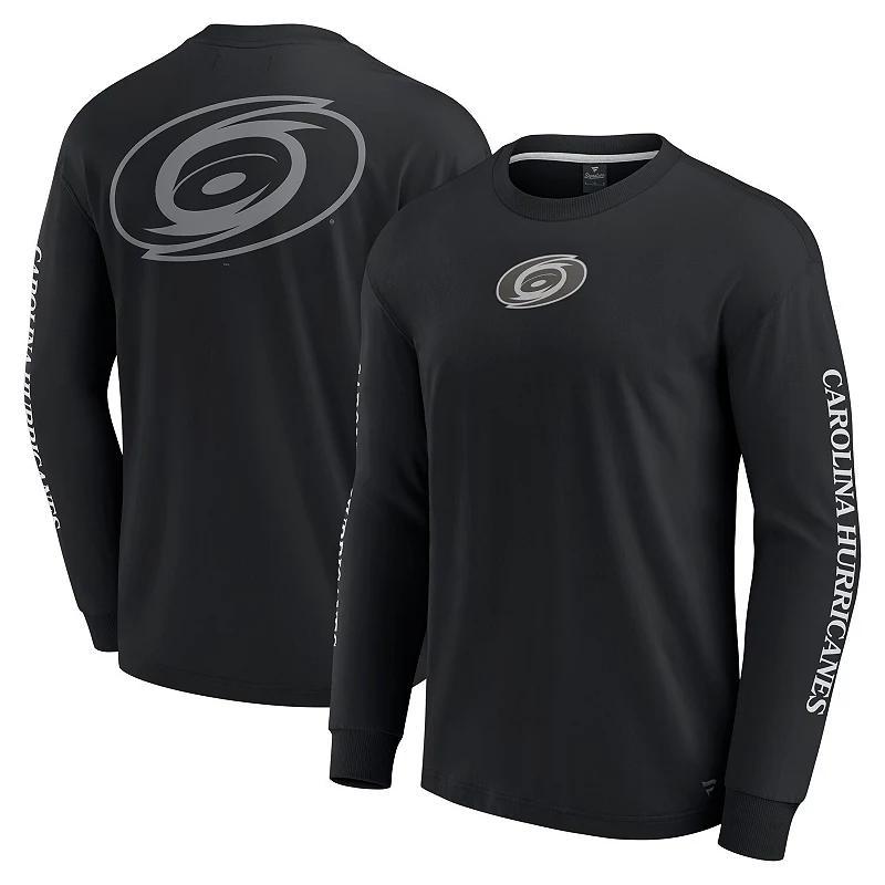 Men's Fanatics Black Carolina Hurricanes Elements Strive Long Sleeve T-Shirt, Size: XS Product Image