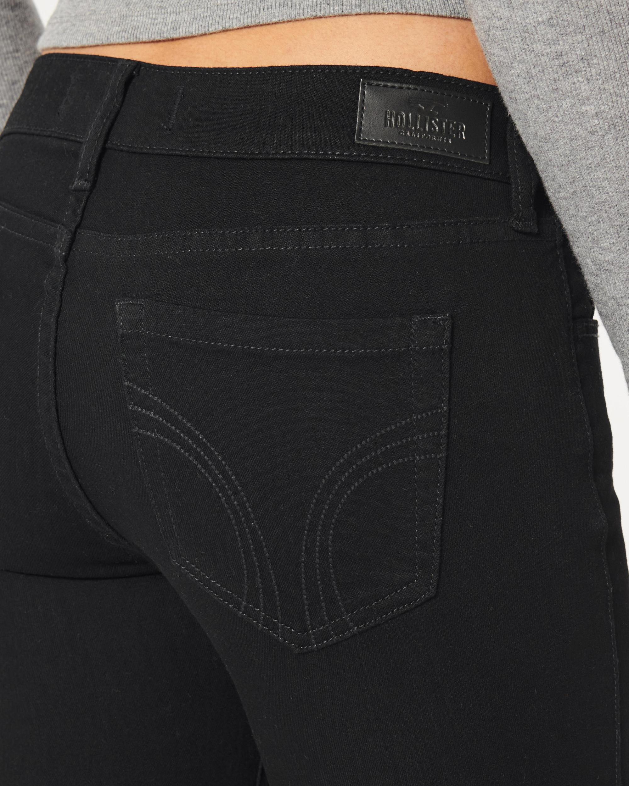 Low-Rise Black Super Skinny Jeans Product Image