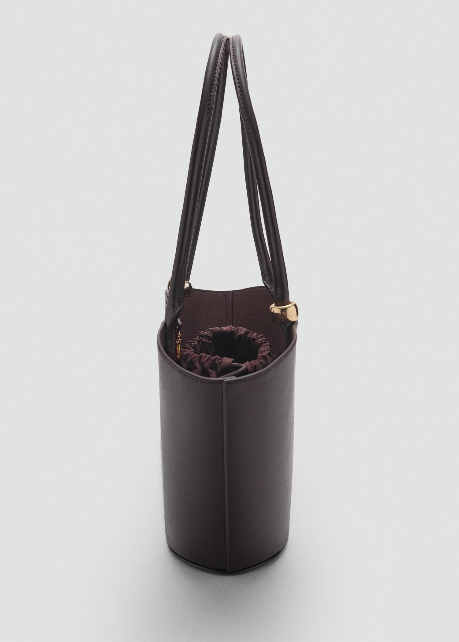 Shopper bag with metallic detail - Women | MANGO USA Product Image