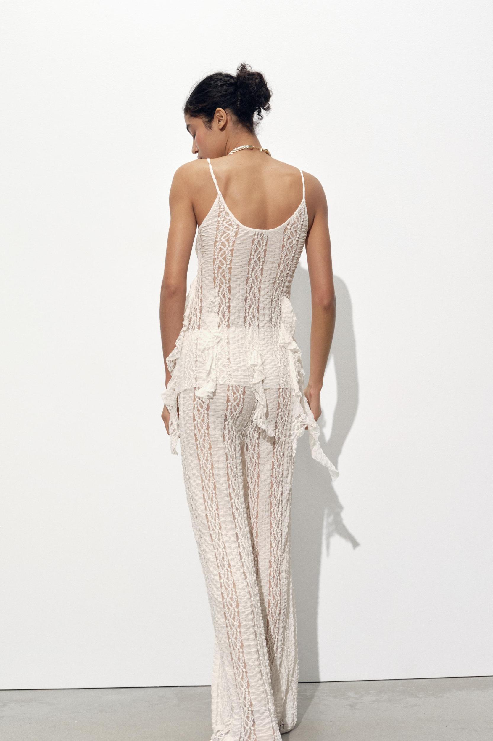 TEXTURED LACE PANTS Product Image
