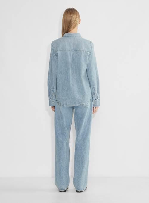 the fitted denim blouse Product Image