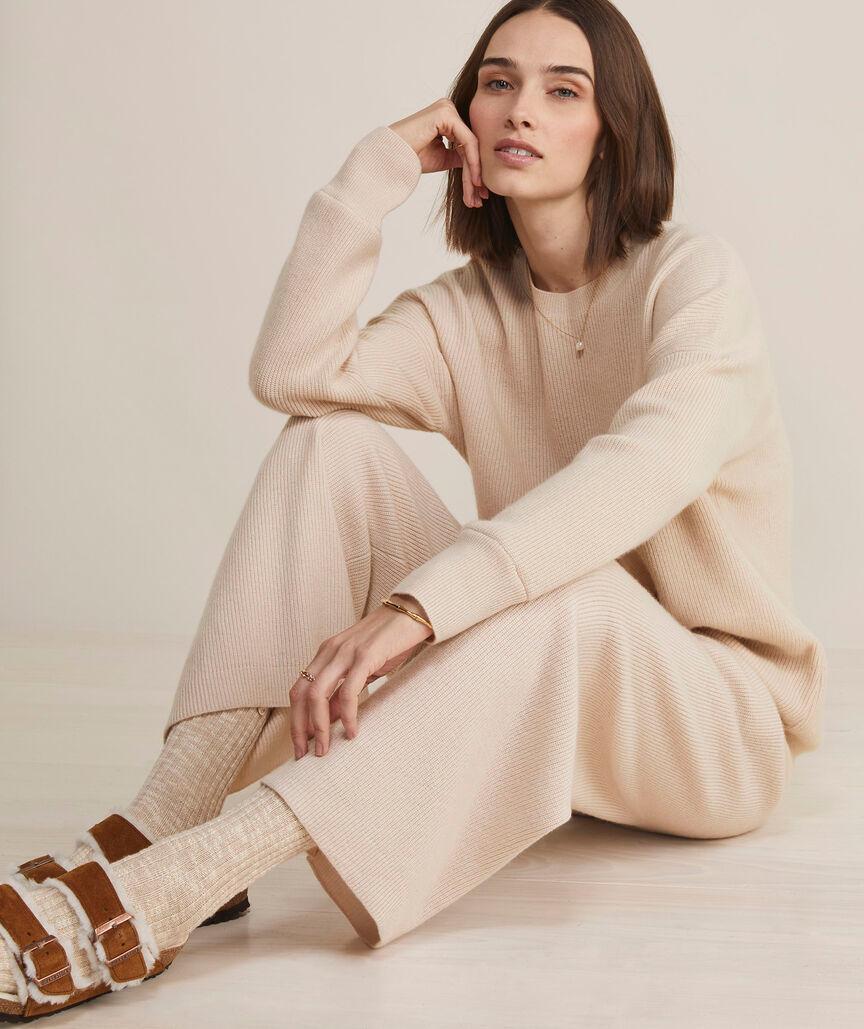Oversized Ribbed Luxe Crewneck Sweater Product Image