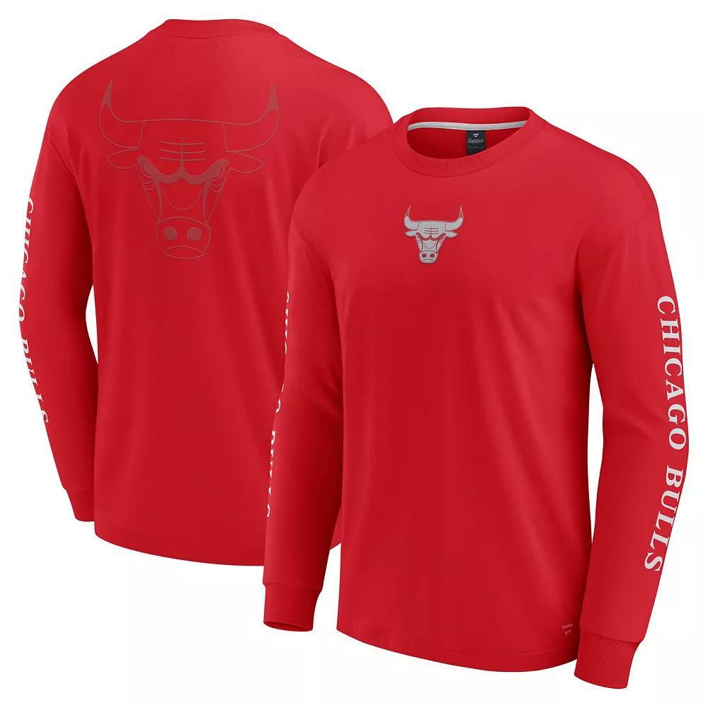 Men's Fanatics Red Chicago Bulls Elements Strive Long Sleeve T-Shirt, Size: Small Product Image