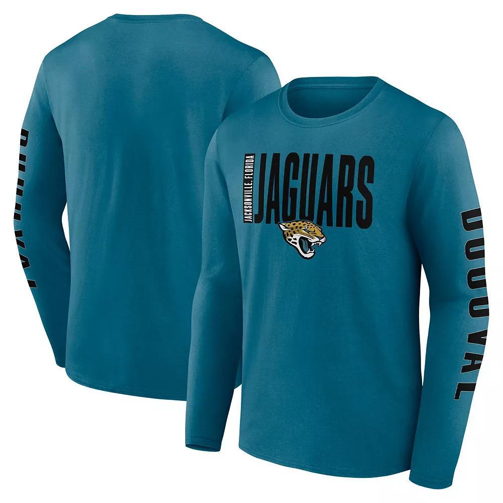 Men's Fanatics  Teal Jacksonville Jaguars Big & Tall Vision Long Sleeve T-Shirt, Size: 2XLT, Blue Product Image