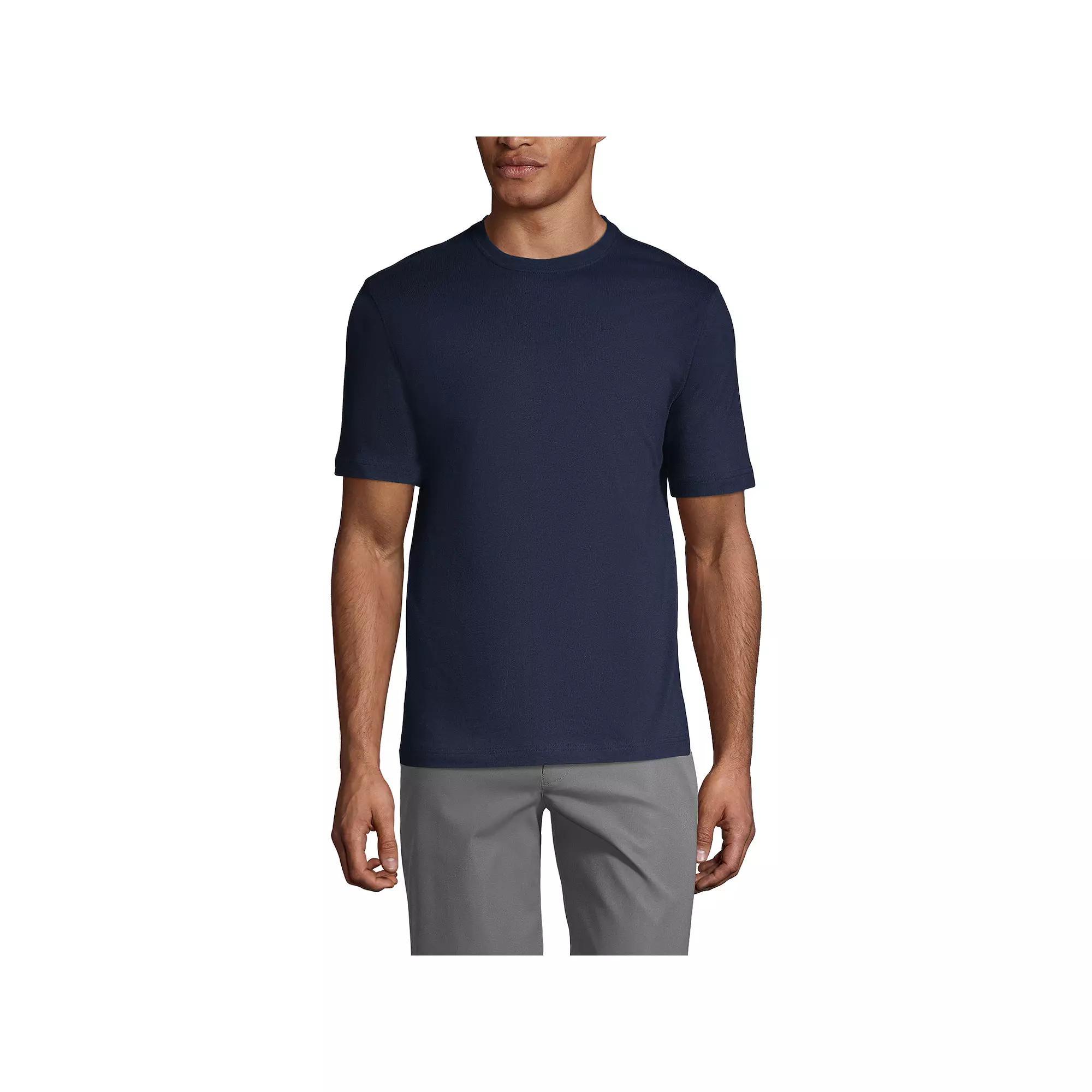 Men's Lands' End Essential Short Sleeve School Uniform T-shirt, Size: Small, Classic Blue Product Image