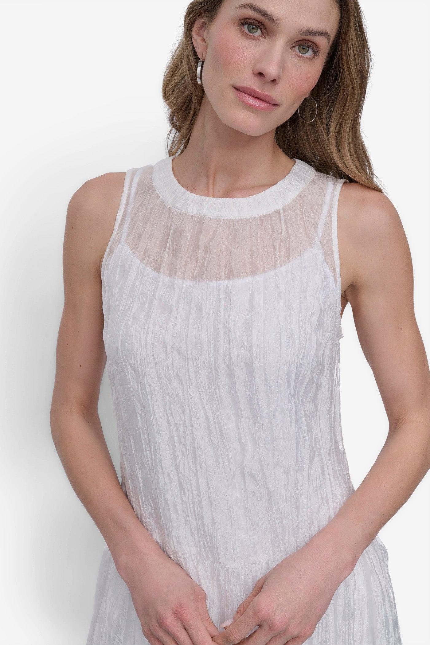 LAYERED DROP WAIST TRAPEZE DRESS Product Image