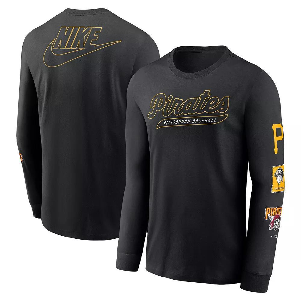 Men's Nike Black Baltimore Orioles Cooperstown Collection Knockout Long Sleeve T-Shirt, Size: Small Product Image