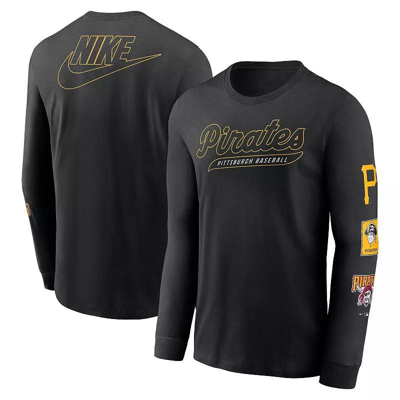 Men's Nike Black Baltimore Orioles Cooperstown Collection Knockout Long Sleeve T-Shirt, Size: Small Product Image