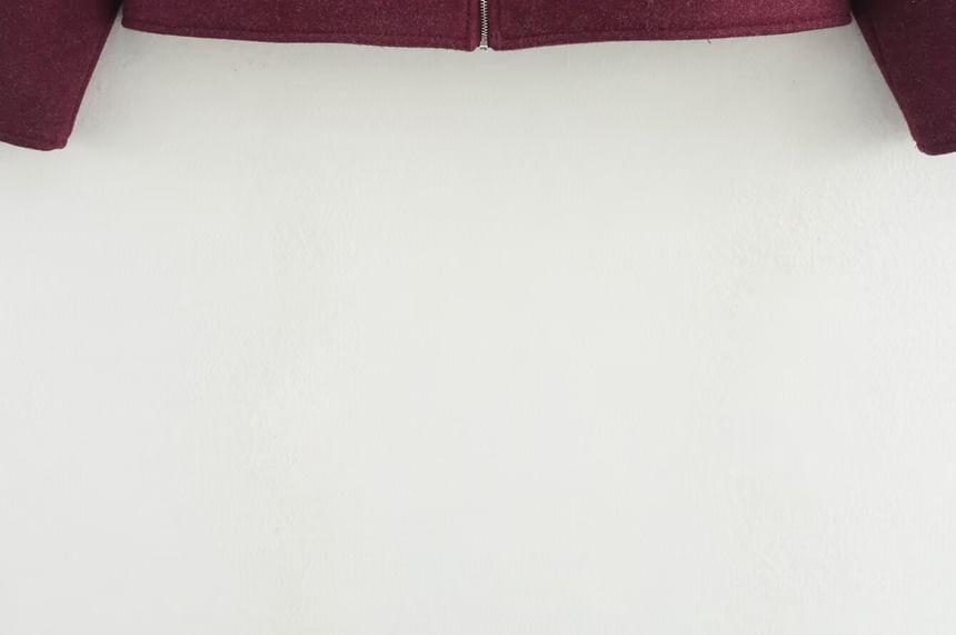 Plain Pocket Detail Zip Jacket Product Image