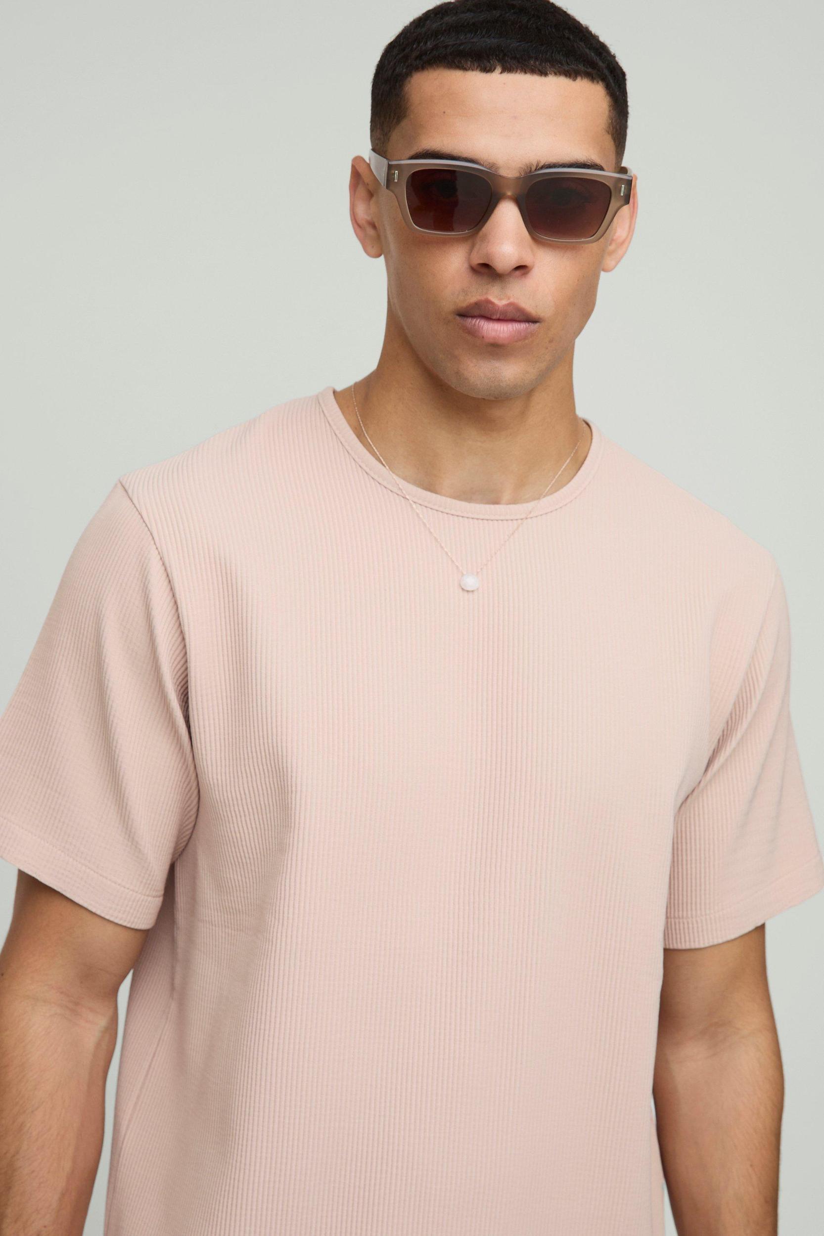 Regular Fit Pleated T-Shirt | boohooMAN USA Product Image