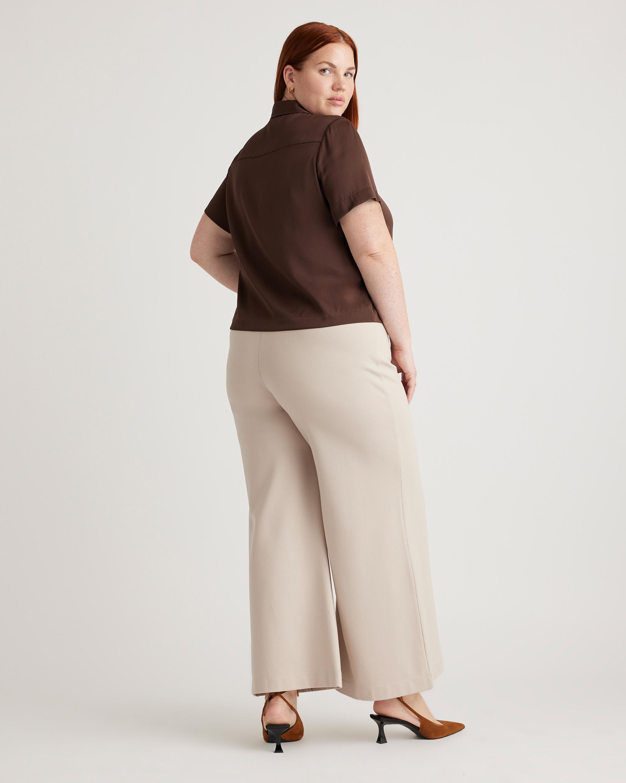 Quince | Women's Washable Stretch Silk Short Sleeve Blouse Product Image