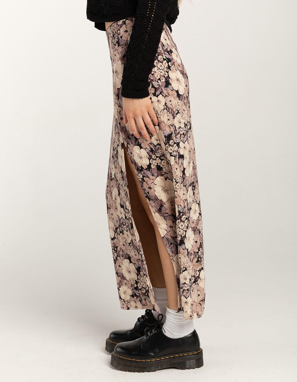 FULL TILT Low Rise Womens Maxi Skirt - BLACK COMBO Product Image