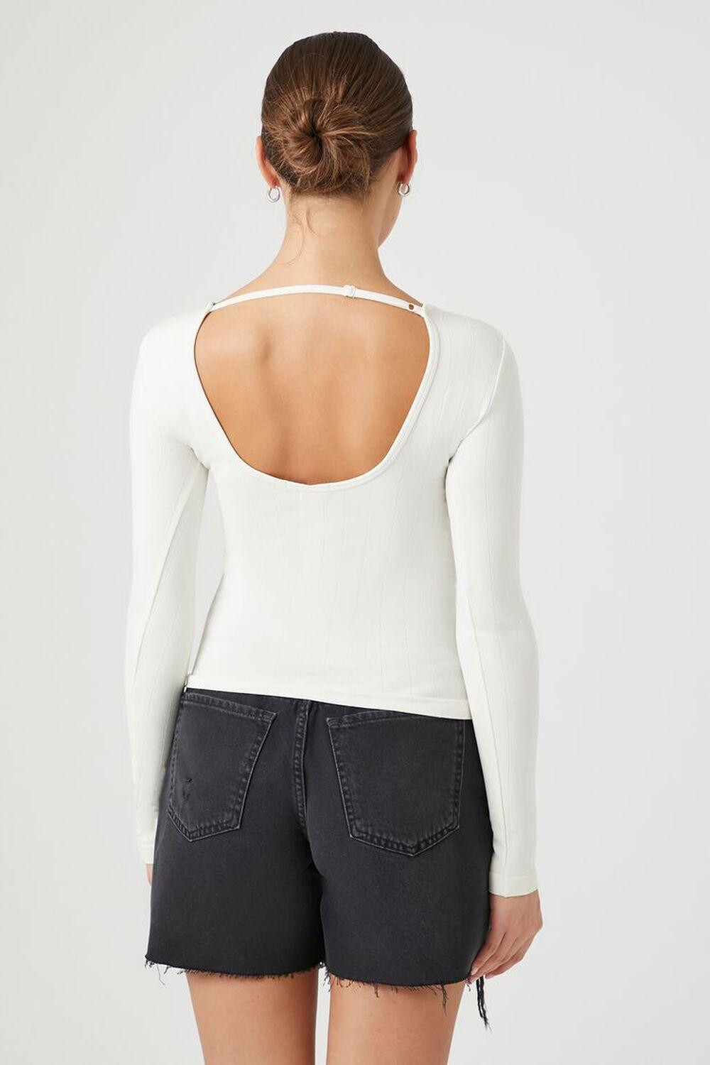 Seamless Ribbed Scoop-Back Top | Forever 21 Product Image