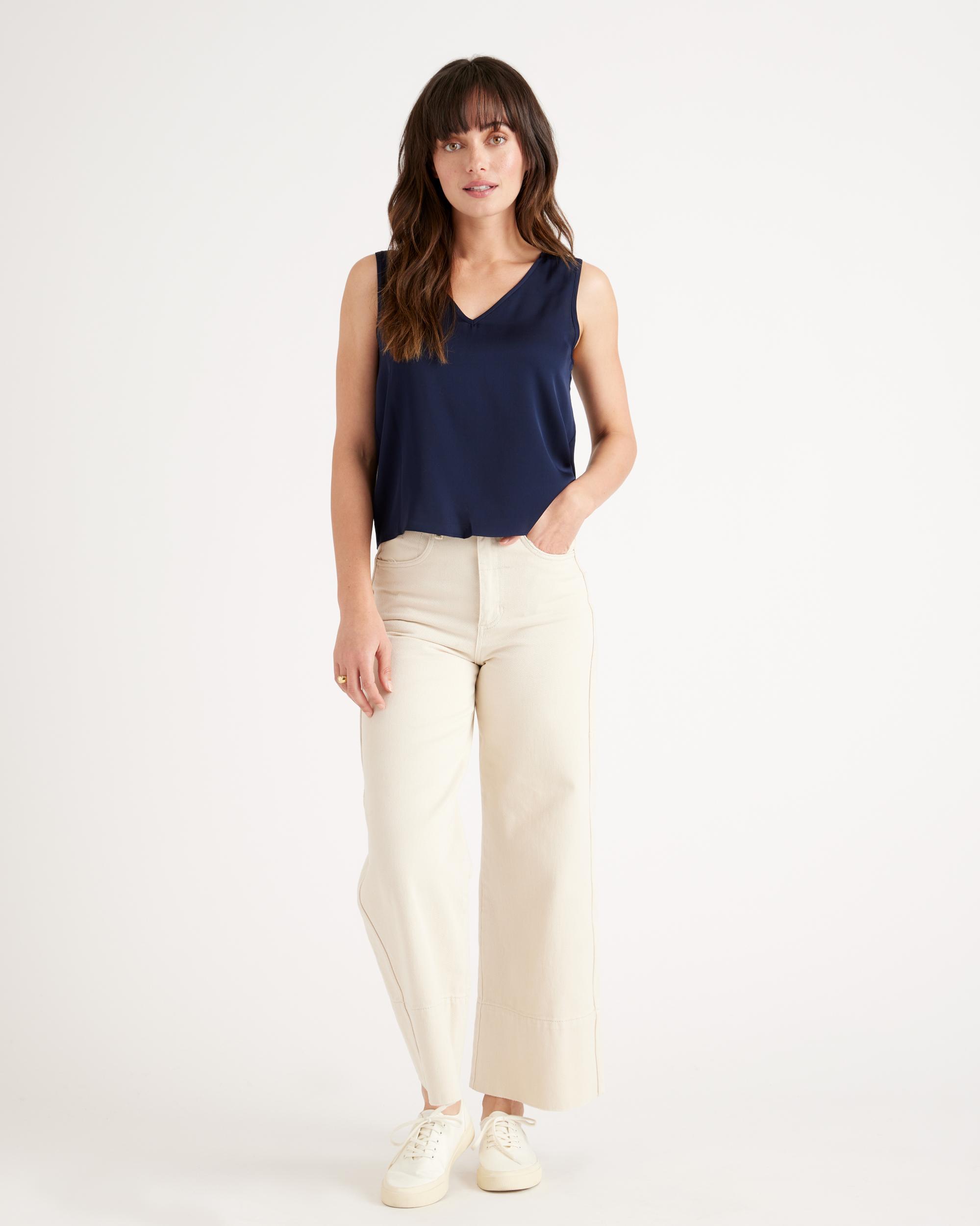 Quince | Women's 100% Washable Silk Stretch Tank Top Size XS Product Image