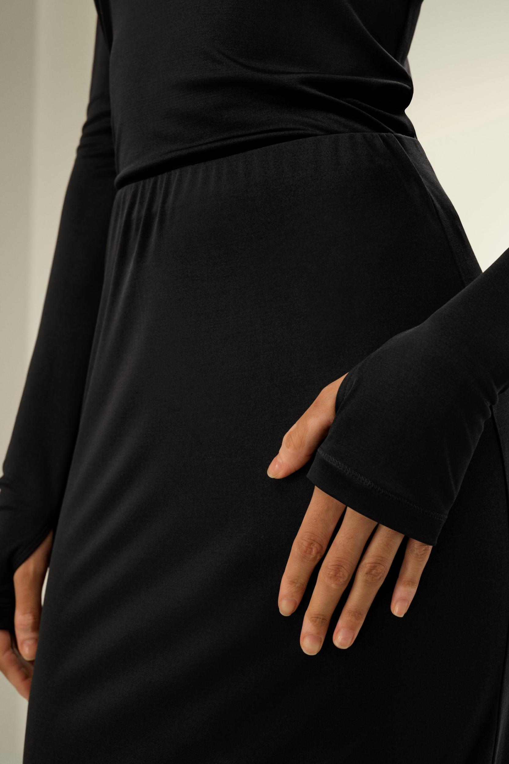 Elegant Silk Midi Skirt Product Image