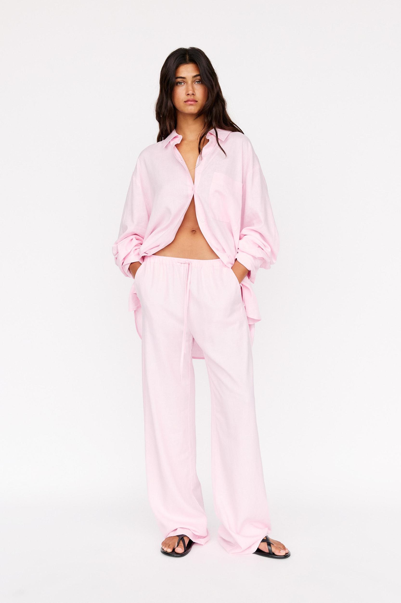 Linen blend sweatpants Product Image