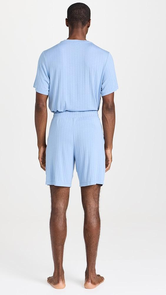 Eberjey Henry Rib Men's Shorts PJ Set | Shopbop Product Image