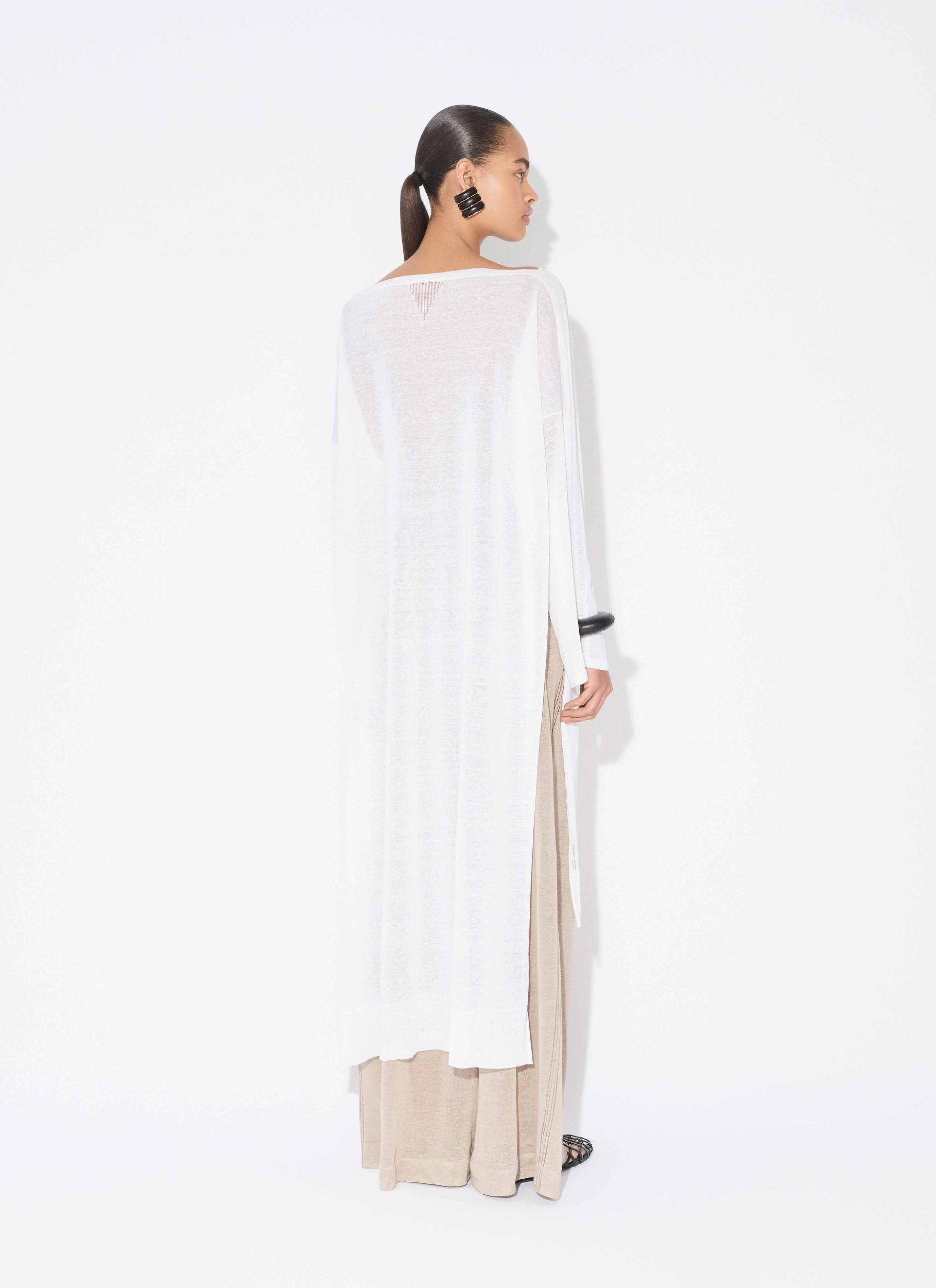 BEIGE SILK LINEN PANTS Product Image