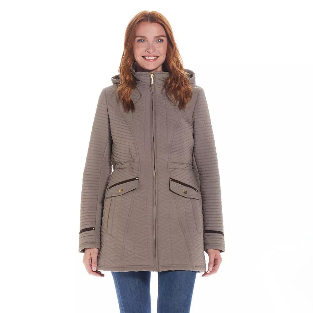 Women's Weathercast Quilted Walker with Faux Suede Details, Size: XL, Coriander Product Image