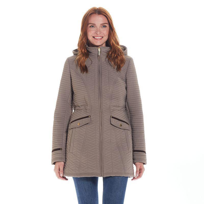 Women's Weathercast Quilted Walker with Faux Suede Details, Size: XL, Coriander Product Image