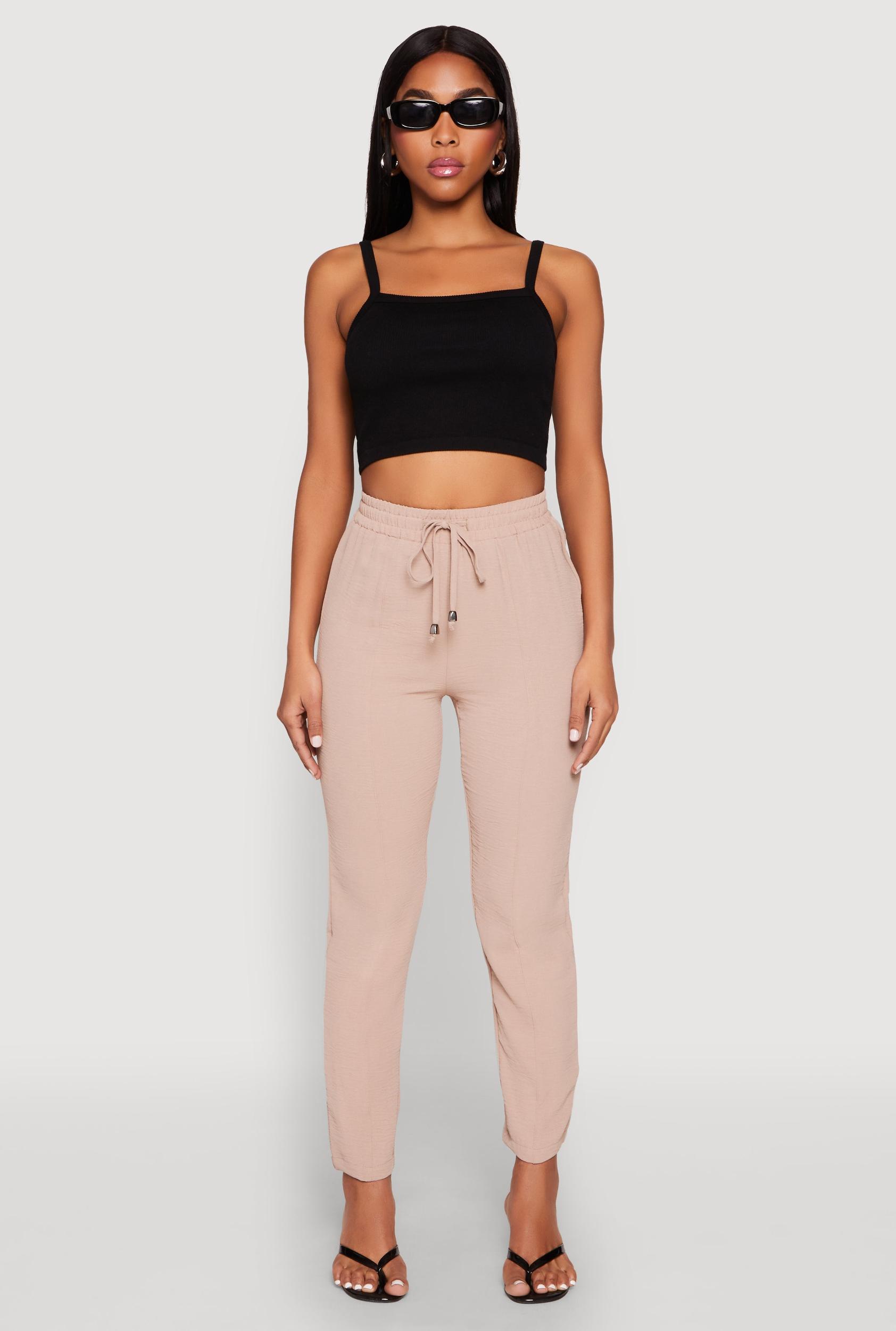 Womens Airy Drawstring Waist Pintuck Pants Product Image