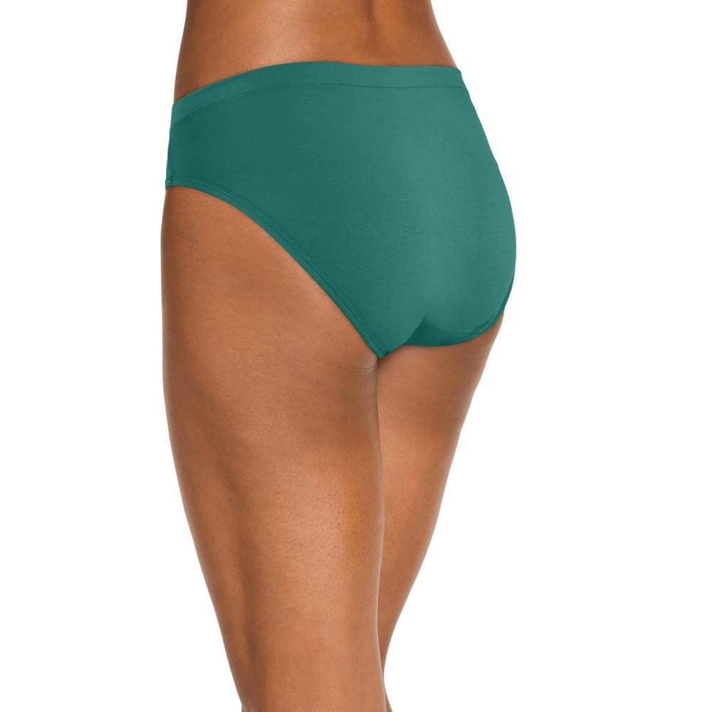 Women's Jockey® Cotton Stretch Hi-Cut Panty 1555, Just Past Black Product Image