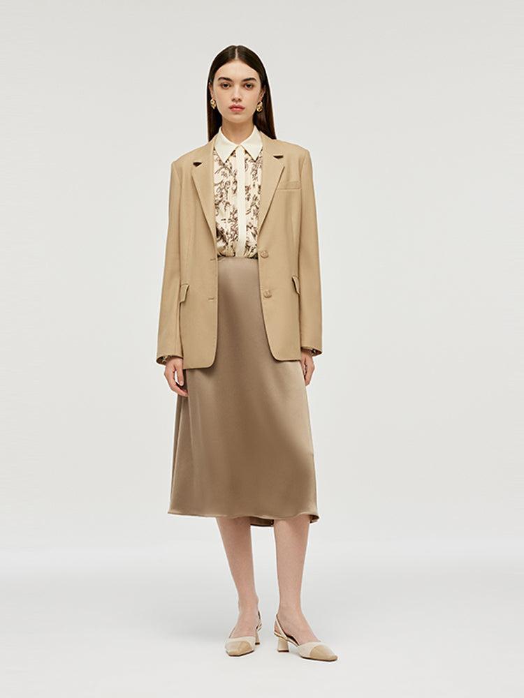 Worsted Woolen Straight Women Blazer Product Image